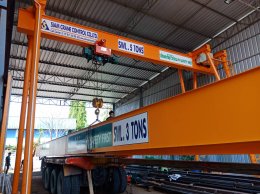 Transport ขนย้ายเตรียมติดตั้ง Overhead Crane Capacity 3 Tons นพวงศ์ ถ.ตลิ่งชัน-สุพรรณบุรี