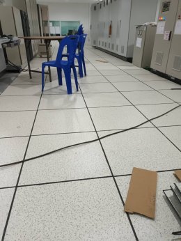 งานติดตั้งพื้นยกระดับ RaisedFloor HPL โรงงานน้ำตาล ราชบุรี ห้อง Control DCS Room 