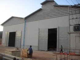 รับเหมาก่อสร้าง : อาคารโรงงานถุงมือยางซันไทย