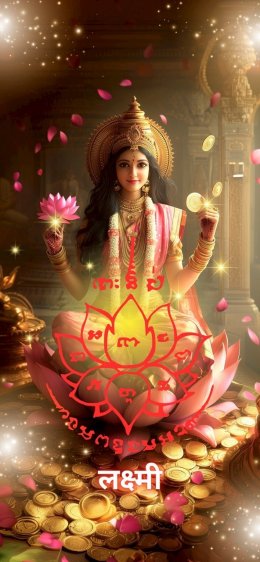 New wallpaper pattern, Goddess Lakshmi