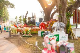 Chiang Rai Elephants at Chiang Rai Asean Flower Festival