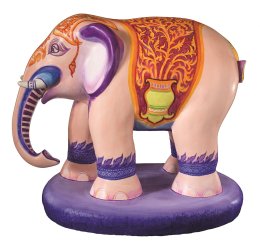01. L'éléphant avec une jarre fleurie symbole de l'unité.