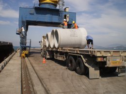 CCP ผู้นำด้าน Precast for Infrastructures ขอเสนอ ผลงาน ท่อระบายน้ำชนิดปากระฆัง BELL TYPE DRAIN PIPE ของ CCP ส่งไปประเทศพม่า