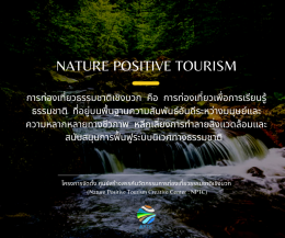 Nature Positive Tourism แนวทางของการพลิกวิกฤตให้เป็นโอกาส ไปสู่หนทางแห่งความสมดุล  