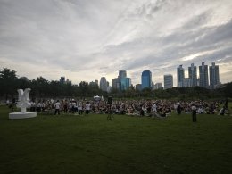 เครื่องเสียง งานออกกำลังกาย สวนเบญจกิติ วันที่ 23 สิงหาคม 68 by vsoundqlighting