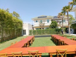 บริการให้เช่าเวที สูง 10 cm พรมสีดำ หมุ่บ้านแกรนด์โมนาโค ประเวศ วันที่ 31 ธค 65 by vsoundqlighting