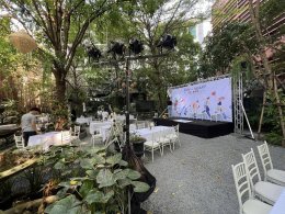 ติดตั้งเวที โครงทรัสไฟ The gardens เอกมัย วันที่ 16 กพ 67 by vsoundqlighting