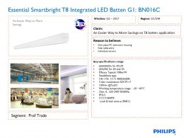 Essential SmartBright T8 integrated batten BN016C