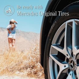 มอบความห่วงใยผ่านแคมเปญพิเศษ “Be ready with Mercedes Original Tires” เติมความมั่นใจและเตรียมพร้อมกับการเดินทางได้อย่างสบายใจและปลอดภัยกับทริปที่กำลังจะมาถึงตลอดช่วงซัมเมอร์นี้ให้กับลูกค้า 