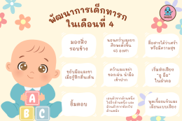 พัฒนาการเด็กทารกในเดือนที่ 4