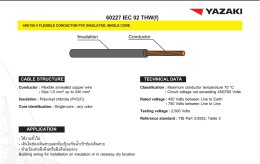 สายคอนโทรล THW(F) Yazaki