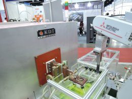 K.D. HEAT TECHNOLOGY Exhibition Automatic Induction Hardening Machine.