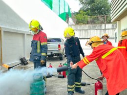 อบรมการดับเพลิงและซ้อมอพยพหนีไฟ [Basic Fire Fighting and Evacuation Fire Drill Training] 