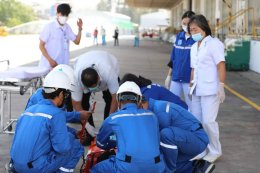 The Annual Emergency Response Rehearsal at Amata City Chonburi : the situation of Chemical spillage, Gas leakage and Fire