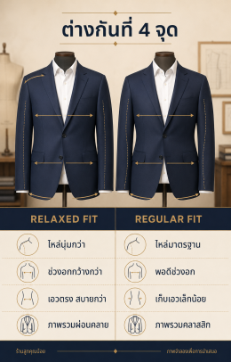 Relaxed Fit คืออะไร เหมาะกับใคร | สูทองค์กร - สูทคุณน้อย