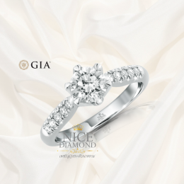 แหวนหมั้น แหวนแต่งงาน เพชรใบเซอร์ Gia 3Excellent