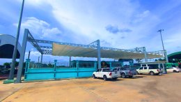 งานติดตั้ง หลังคาเลื่อนผ้าใบคลุมสระว่ายน้ำ Mechanic Home