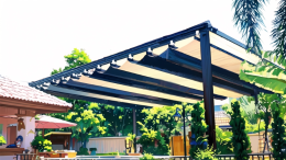 Mechanic Home ผู้ให้บริการออกแบบ ผลิตและติดตั้ง หลังคาเลื่อนผ้าใบ