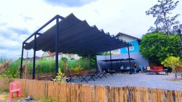 Mechanic Home ผู้ออกแบบ ผลิตและติดตั้ง หลังคาเลื่อนผ้าใบ