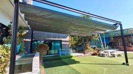 Mechanic Home รับออกแบบ ผลิตและติดตั้ง หลังคาเลื่อนผ้าใบ