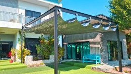 Mechanic Home รับออกแบบ ผลิตและติดตั้ง หลังคาเลื่อนผ้าใบ