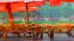 เบื่อมั๊ย!! เมื่อมีฝนตกขณะที่ลูกค้ากำลังเข้าร้าน พื้นที่ Outdoor ที่ให้ความโล่ง โปร่ง สบาย กลับไม่สามารถ ให้ลูกค้าใช้งานได้ เมื่อมีฝนตก