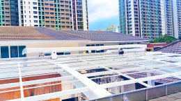 ติดตั้งระบบขับเคลื่อนอย่างดี หลังคาเลื่อนโพลีคาร์บอเนตที่มีค่า