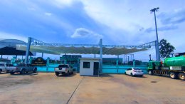 งานติดตั้ง หลังคาเลื่อนผ้าใบคลุมสระว่ายน้ำ Mechanic Home