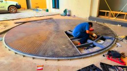 รับออกแบบ ผลิต และติดตั้ง #แท่นหมุนรถยนต์ by Mechanic Home