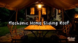 Mechanic Home ออกแบบ ผลิตและติดตั้ง หลังคาเลื่อนผ้าใบ