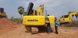 วันที่ 1 กุมภาพันธ์ 61 (บ่าย)รถแบ็คโฮ KOMATSU PC130-8 สภาพดี