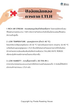 เปิดมาตรฐานงานตาก LTLH ของปรีดา เพื่อเป็นประโยชน์แก่ชาวสวนกาแฟไทยทุกคน
