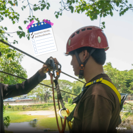 กิจกรรม Zipline โหนสลิงข้ามแม่น้ำไปกลับ!