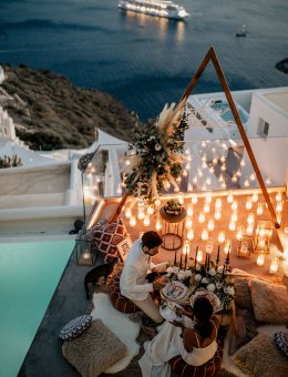 งานแต่งเล็กๆ ที่ Santorini 