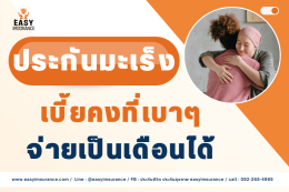 ประกันมะเร็งออนไลน์ เบี้ยเบา