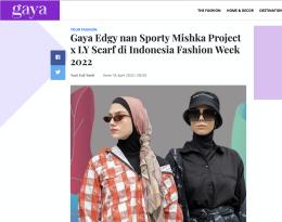 At Indonesia Fashion Week 2022, there will be an Edgy and Sporty Mishka Project x LY Scarf.