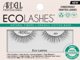 Ardell Eco Lashes 451 ขนตาปลอมเส้นใยยั่งยืน แถบทำจากผ้าฝ้ายออร์แกนิก น้ำหนักเบา ดูเป็นธรรมชาติ 