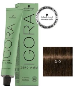  Schwarzkopf , ZERO AMM cover grey hair permanent cream