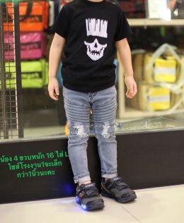 เสื้อเด็กฮัลโลวีน ลาย digital skull