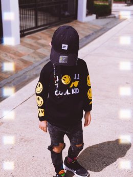 แขนยาว smiley coolkid (โปรเดือนนี้แถมหน้ากากเข้าเซ็ตด้วย) 