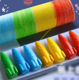 สีเทียนจรวด 12 แท่ง 12 สี