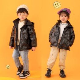 เสื้อหนาวทรงพองตัว Smiley down jacket (STREET165)