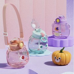 กระติกน้ำทรงฟักทอง  Pumpkin Bottle DIY STICKERS (TOY665)