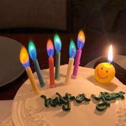 Color Flame party candles เทียนวันเกิด เปลวไฟหลากสี 