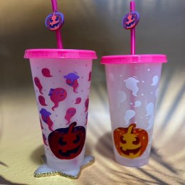 Halloween Color Changing cup ( 1 เซ็ตได้แก้ว 3 ใบ) 