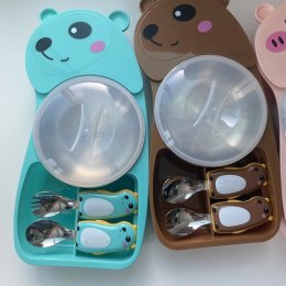 เซ็ตชามแสตนเลส304 Animal meal set (BOWL1)