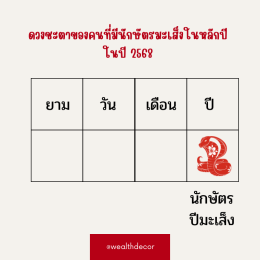 คำทำนายสำหรับคนเกิดปีมะเส็งในปี 2568