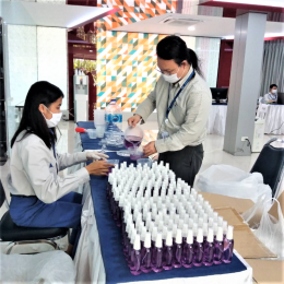 Hand-washing alcohol sprays for employee and their family