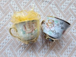 แก้วกาแฟเบญจรงค์ห่อผ้า