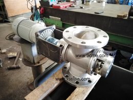 Test a rotary valve model WSV100 with plastic pellet